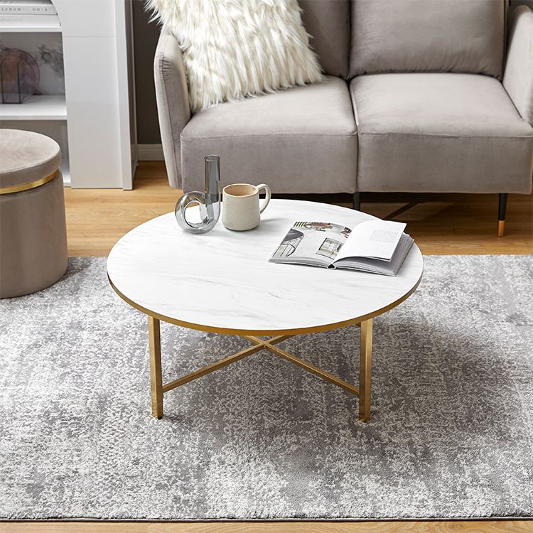 大理石調リビングテーブル 丸テーブル