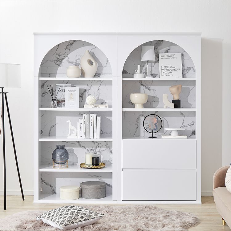 Arched shelf with marble effect