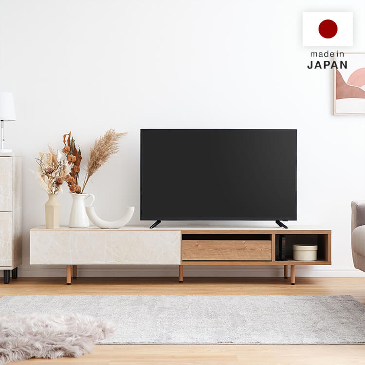 Stylish stone-like TV stand