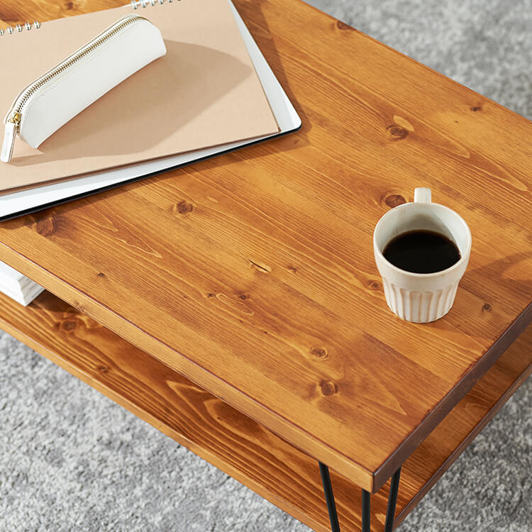 Center table, wood grain, low table, natural wood, wooden, storage, vintage