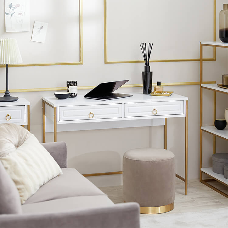 Desk Console desk Gold legs