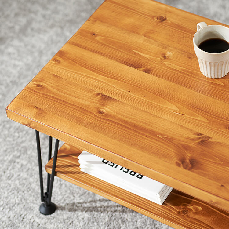 Center table, wood grain, low table, natural wood, wooden, storage, vintage