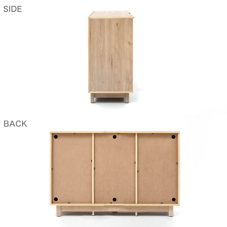 Cabinet Sideboard Storage Shelf Living Room Linen-like Natural