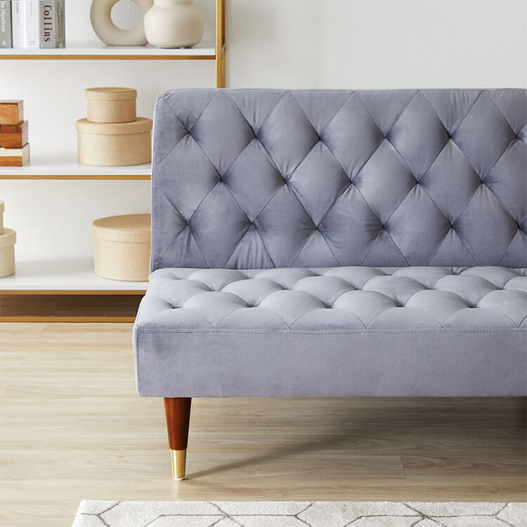 Sofa bed, velvet-like, reclining, cute and mature