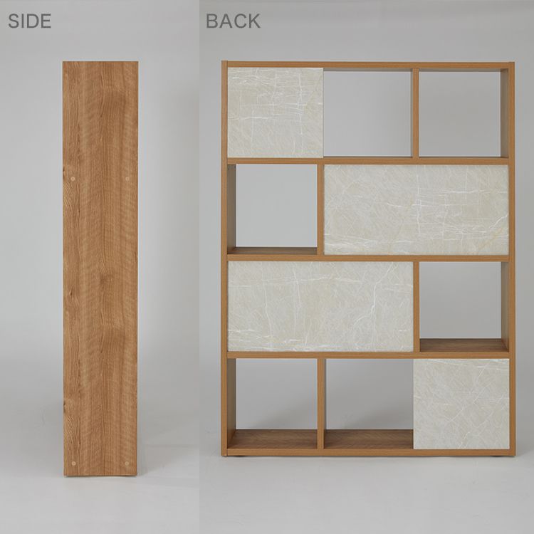 Bookshelf that can also be used as a partition, large capacity storage, stone pattern