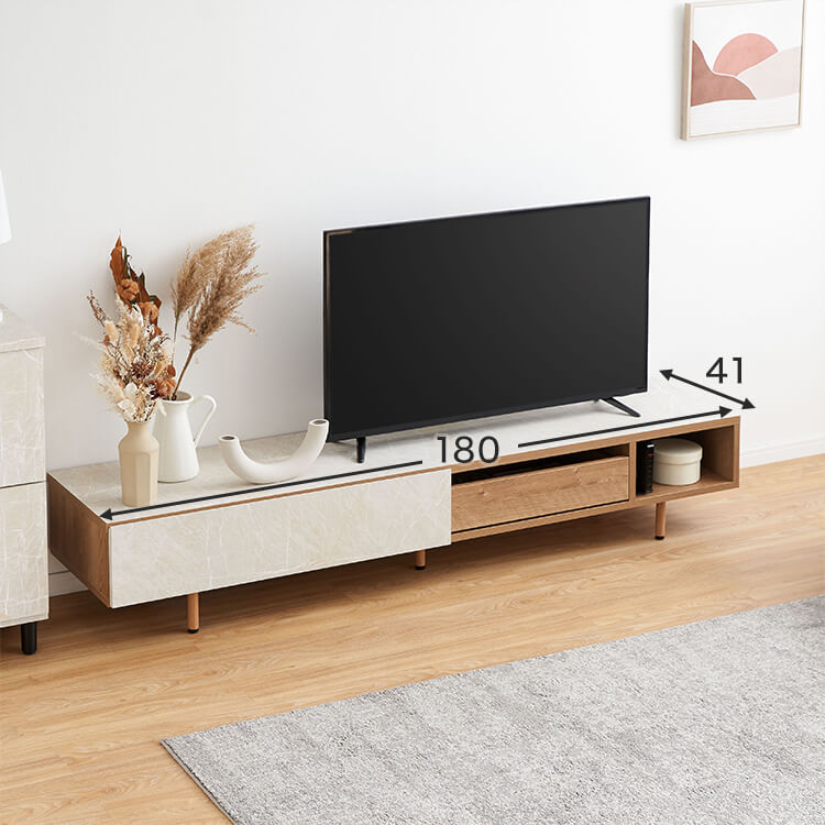 Stylish stone-like TV stand