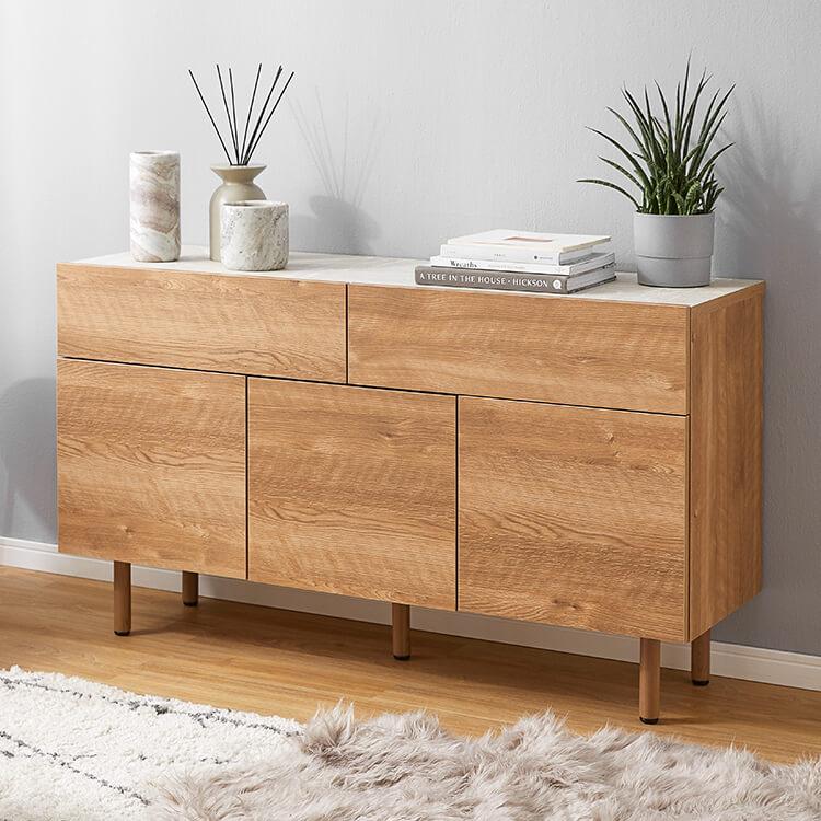 Sideboard with stone-like top