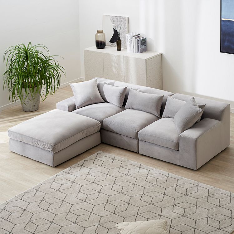 Velvet-like 3-seater couch sofa Low sofa