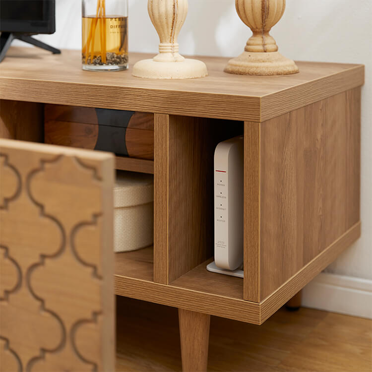 Moroccan pattern TV stand, wooden, made in Japan