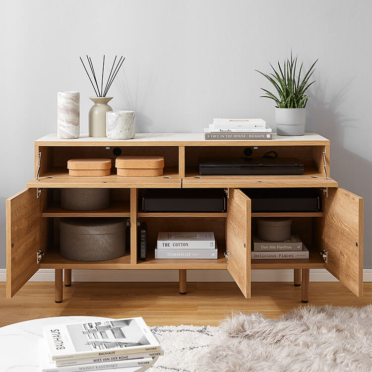 Sideboard with stone-like top