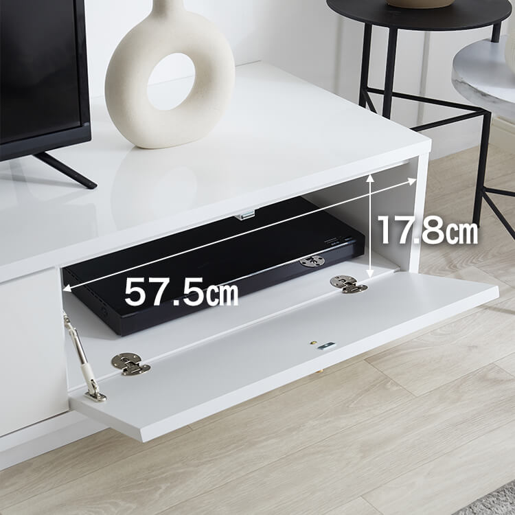 TV stand, TV board, brass, low board, storage shelf, drawer, TV rack, power strip storage, made in Japan