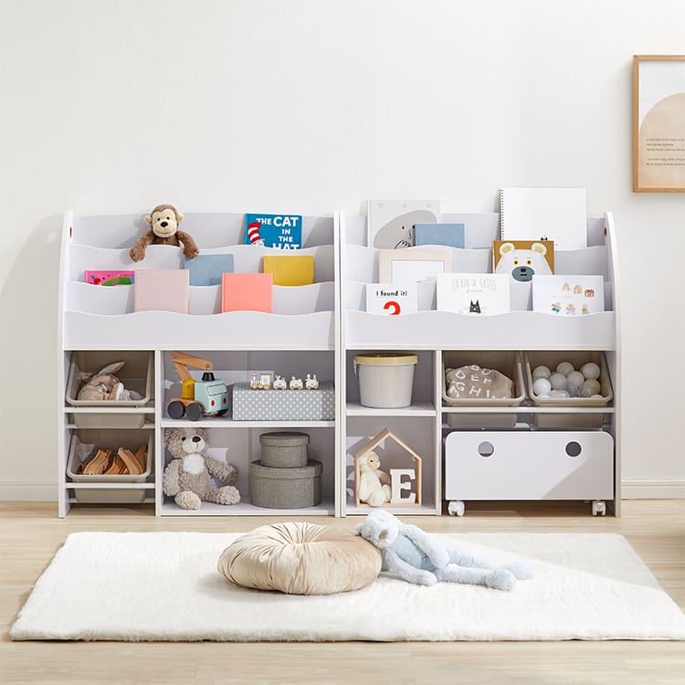 子供用絵本棚(タイプA.B)カラフルデザインで魅せるディスプレイラック