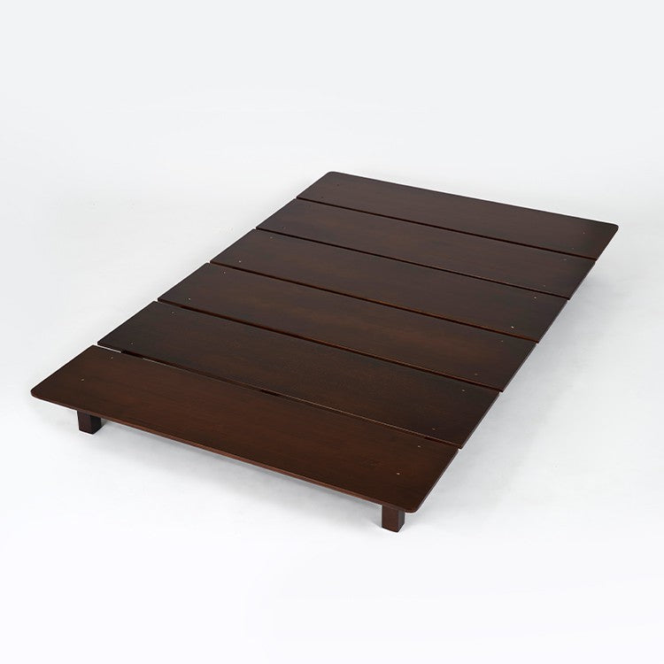 Bed frame, low type, slatted base, wooden, solid pine [SD]