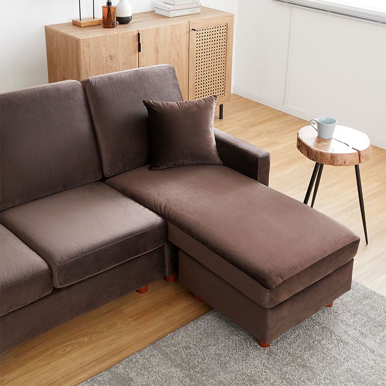 Velvet-like 3-seater couch