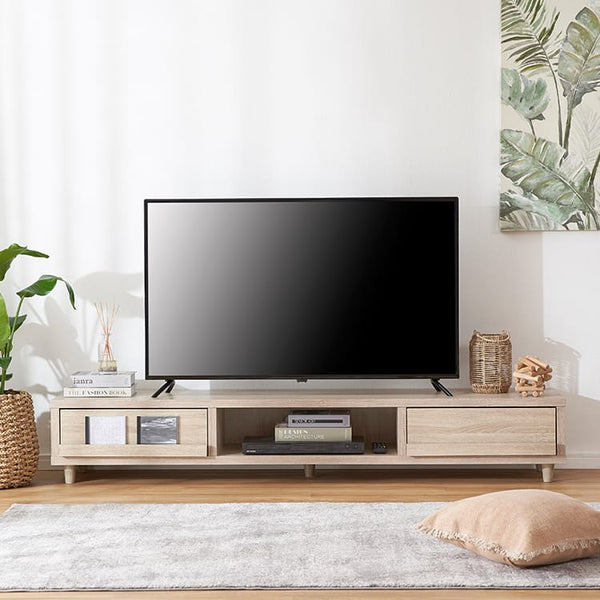 TV stand, low TV stand, with storage, with drawers, long size