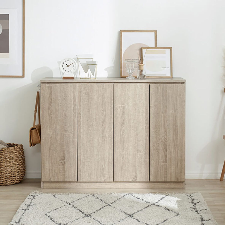 Cabinet Storage Sideboard Living Board Display Chest Wood Grain