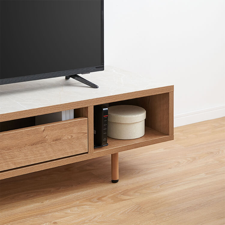 Stylish stone-like TV stand