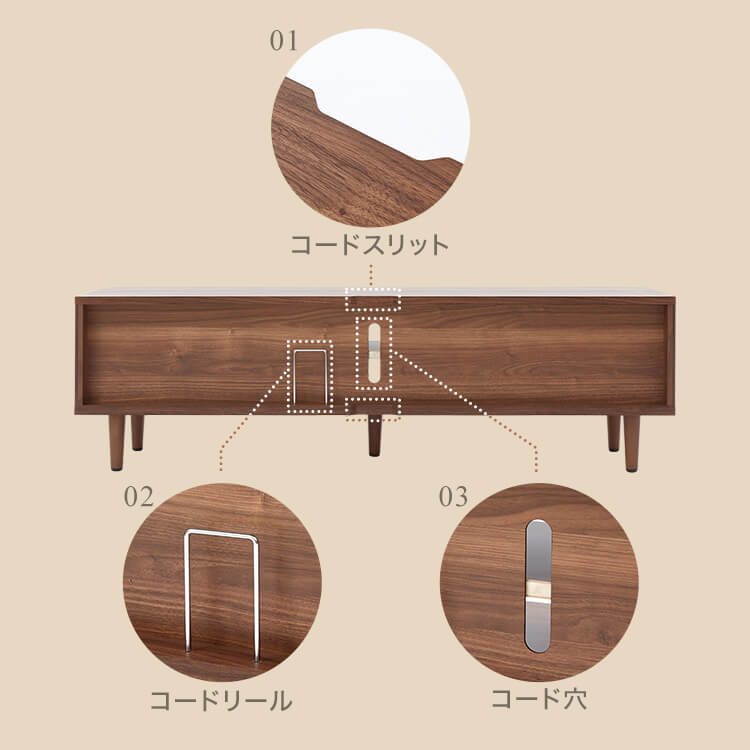 Wood-grain TV stand, brass, wooden legs, made in Japan
