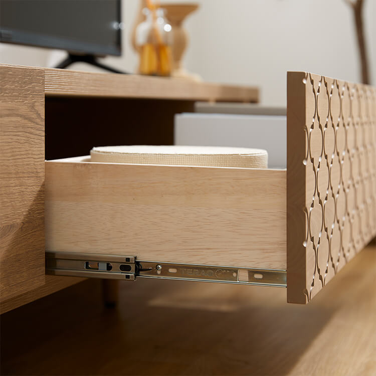 Moroccan pattern TV stand, wooden, made in Japan