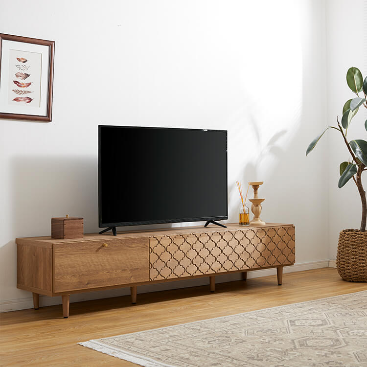 Moroccan pattern TV stand, wooden, made in Japan