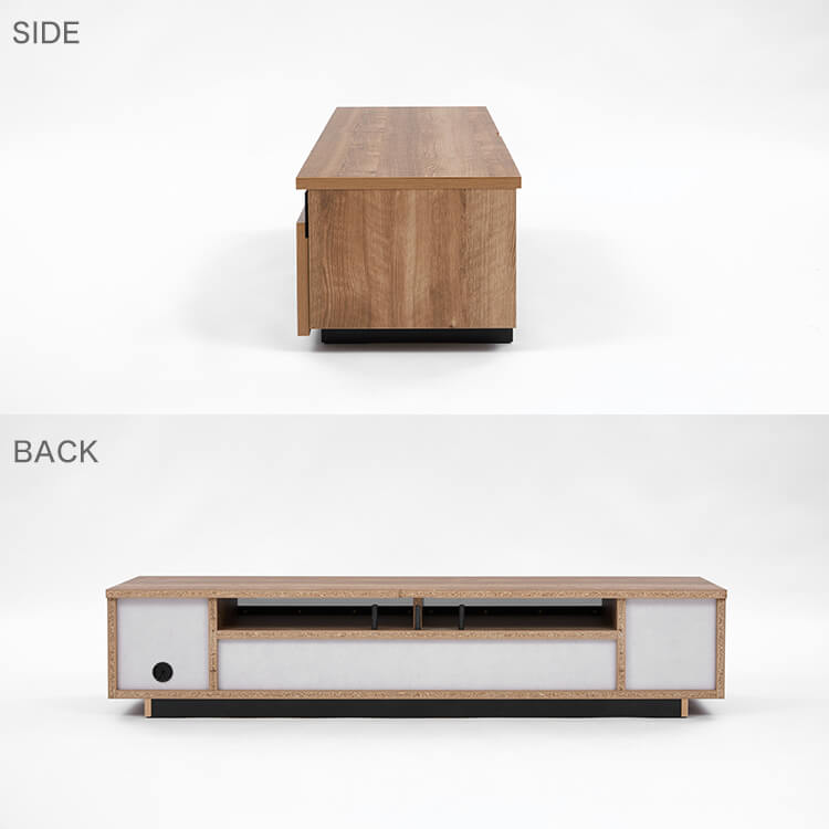 日本製テレビ台 木製 ストーン柄