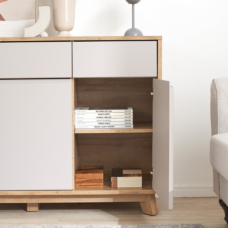 Storage shelf, chest, cabinet, sideboard, living board, low board, wood grain, large capacity