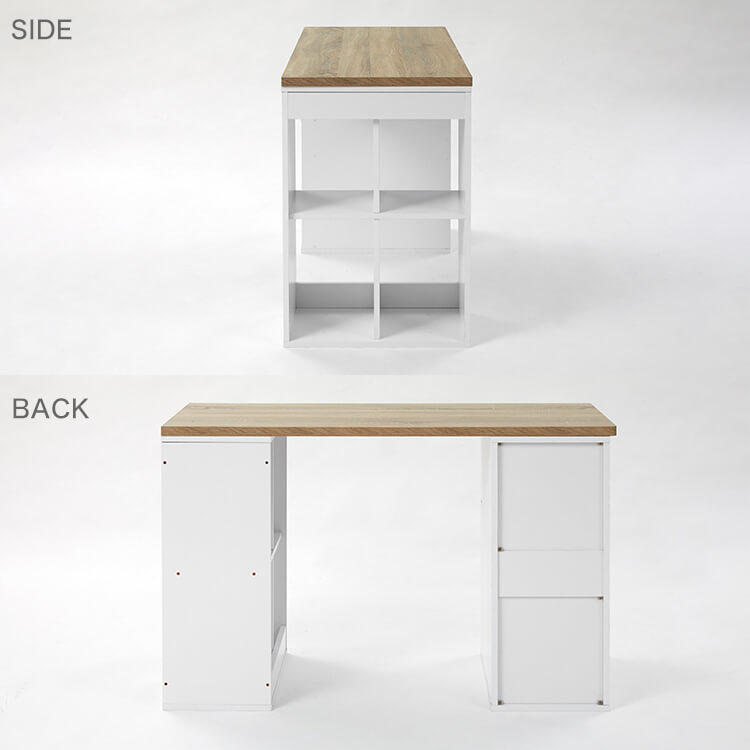 ツインデスク 2人用学習机 組み換え自由 木目調