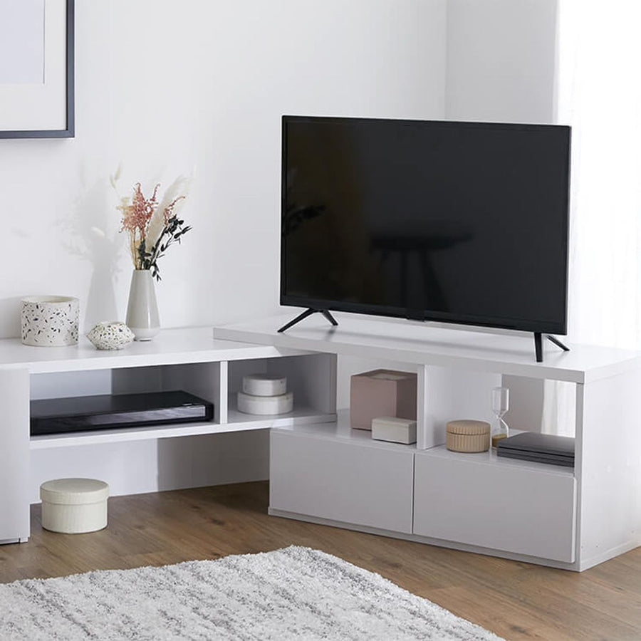 Extendable TV stand for up to 50" TVs, low-profile TV stand