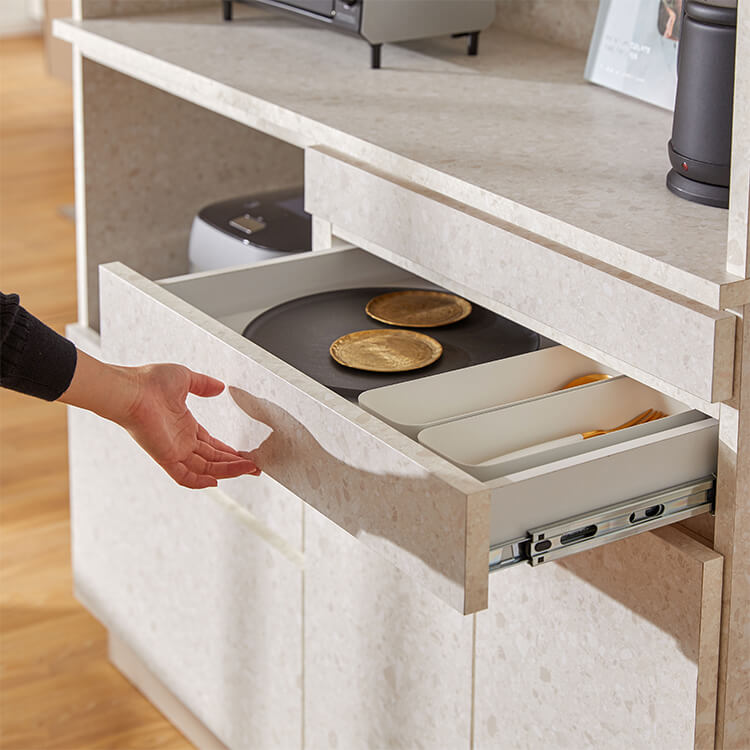 テラゾー柄 キッチンボード キッチン収納