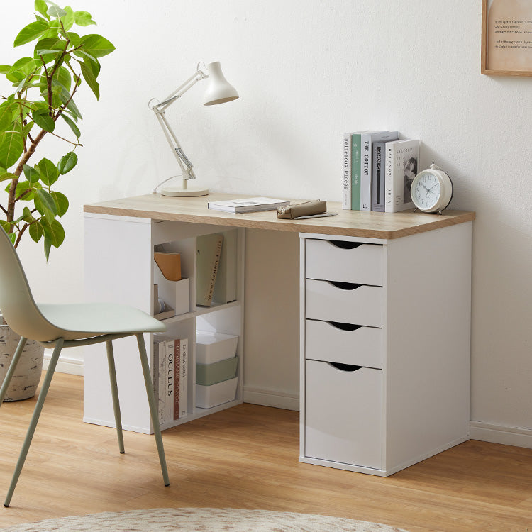Computer desk with storage and drawers for office