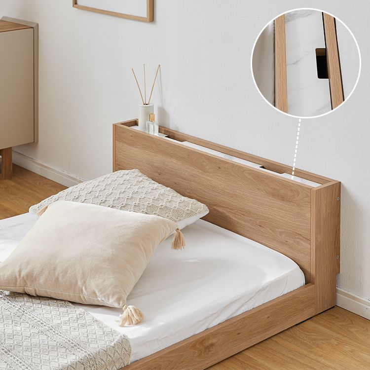 Bed frame (single item or mattress set) Headboard bed Wooden bed [S]
