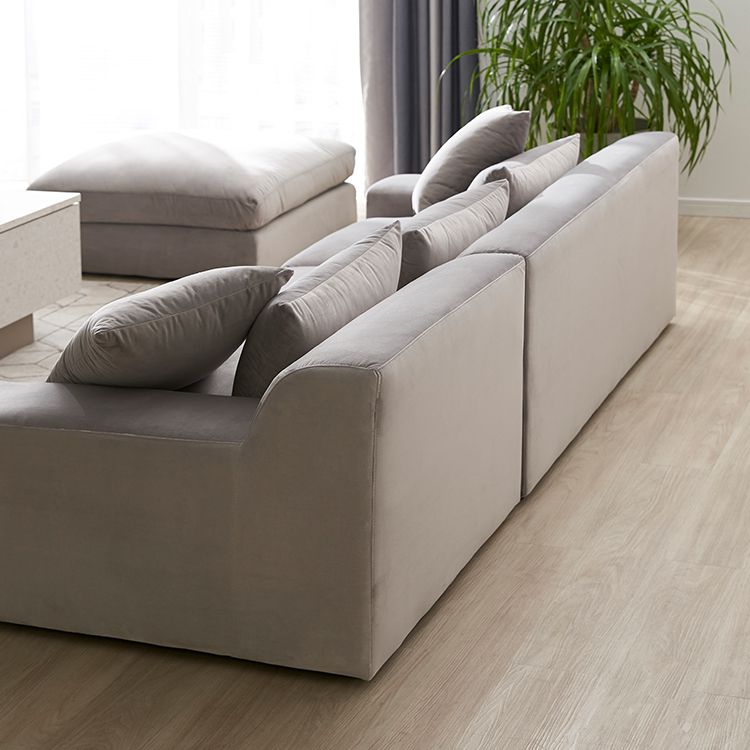 Velvet-like 3-seater couch sofa Low sofa