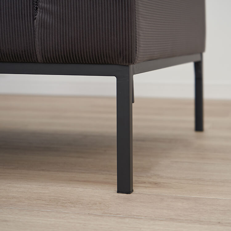 Velvet-like couch sofa, dark grey