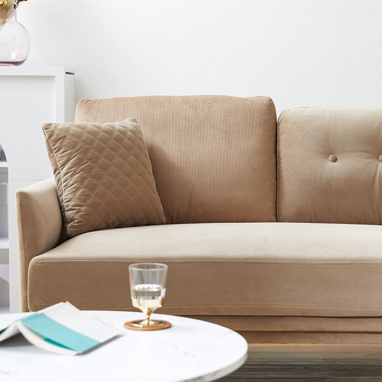 Velvet two-seater sofa