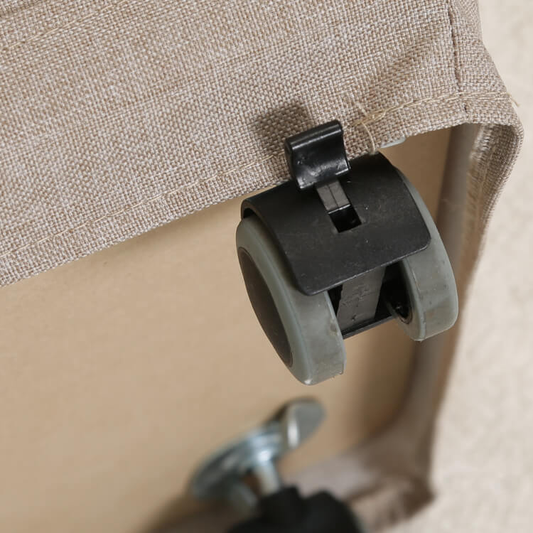 Bench storage, folding, beige/charcoal