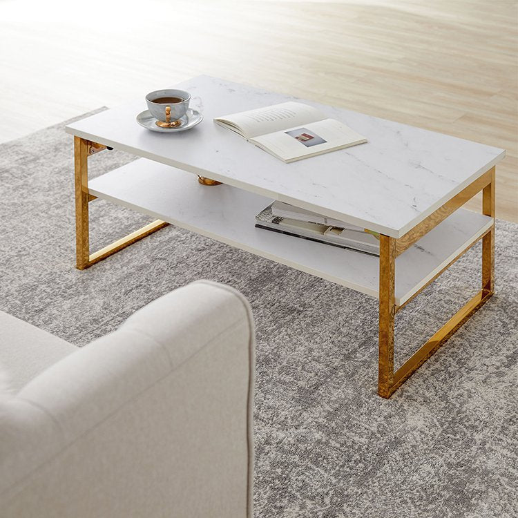 大理石柄リビングテーブル 折りたたみテーブル