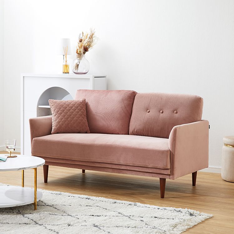 Velvet two-seater sofa
