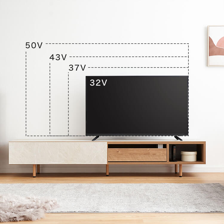 Stylish stone-like TV stand