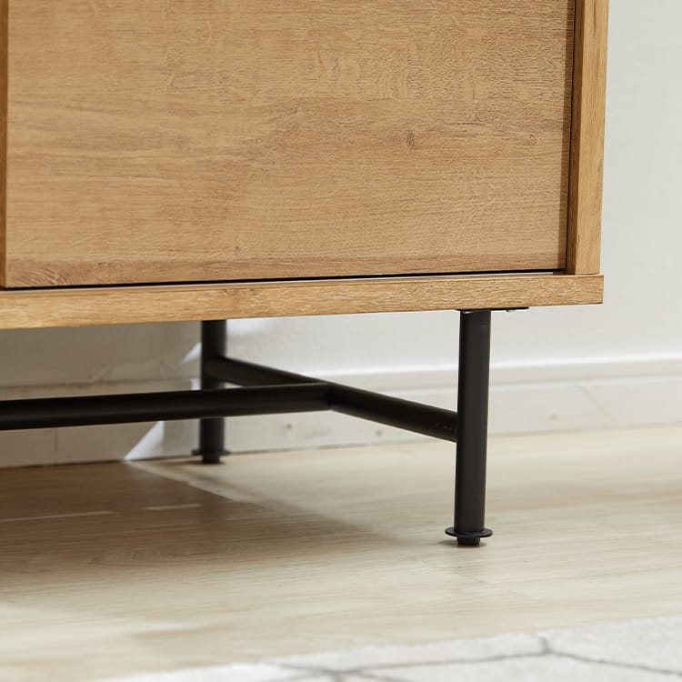 Cabinet Storage Shelf Wooden 3 Tier Open Rack
