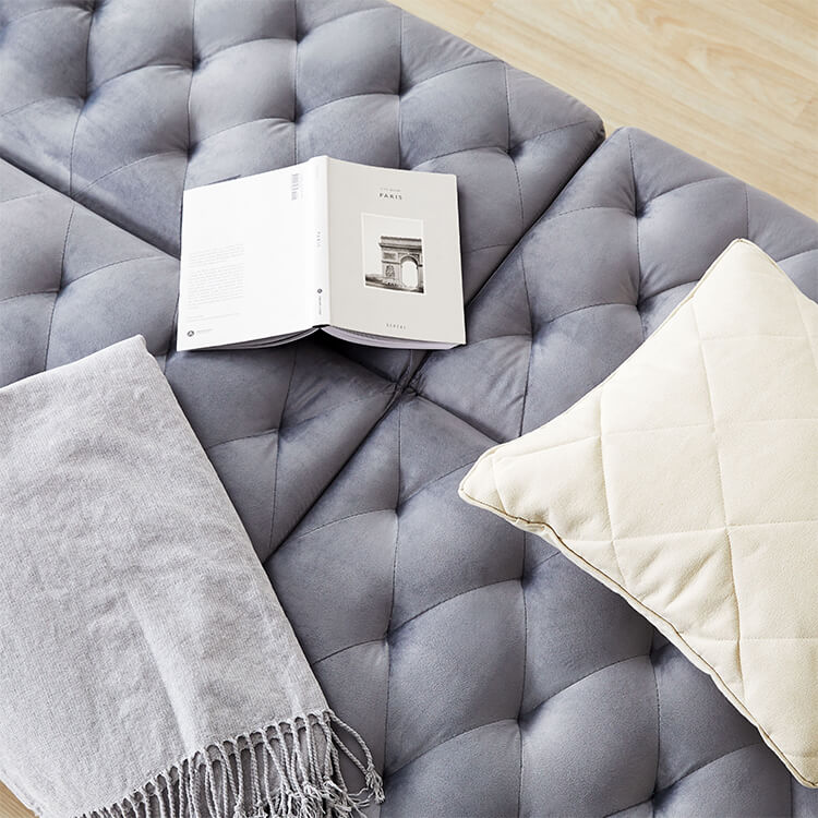 Sofa bed, velvet-like, reclining, cute and mature