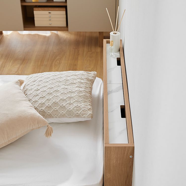 Bed frame (single item or mattress set) Headboard bed Wooden bed [S]