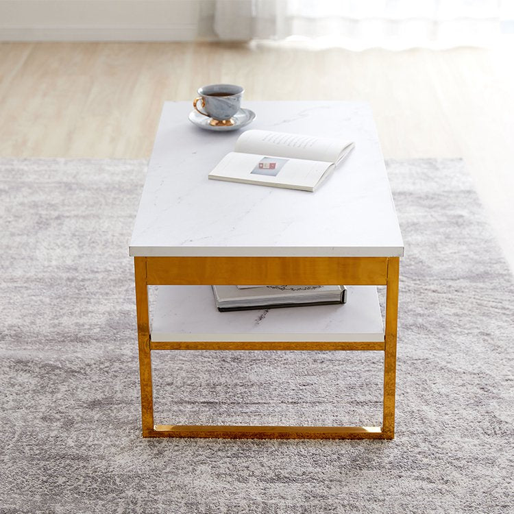 大理石柄リビングテーブル 折りたたみテーブル