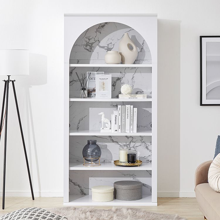 Arched shelf with marble effect