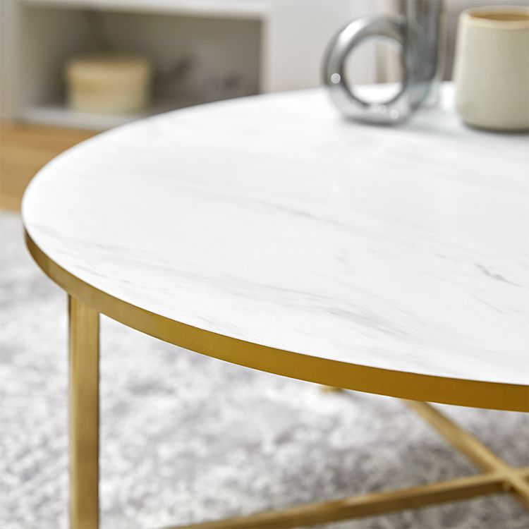 大理石調リビングテーブル 丸テーブル