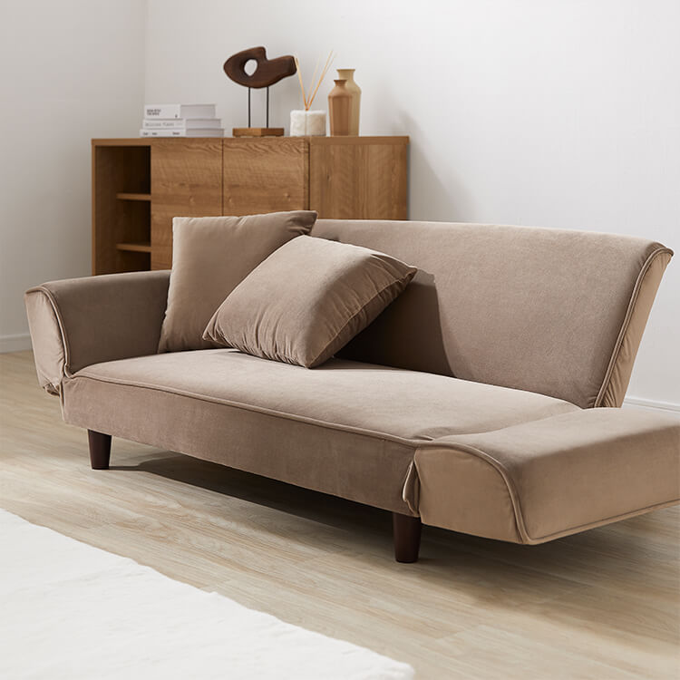 ベルベット調 2人掛けコンパクトソファ