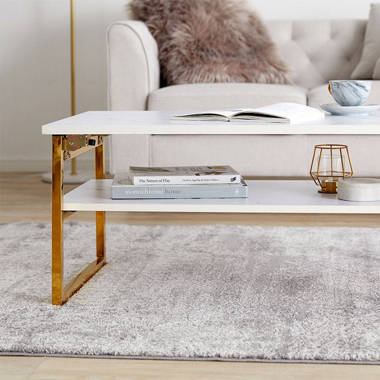 大理石柄リビングテーブル 折りたたみテーブル