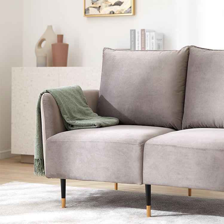 Velvet-like 2-seater sofa Compact sofa