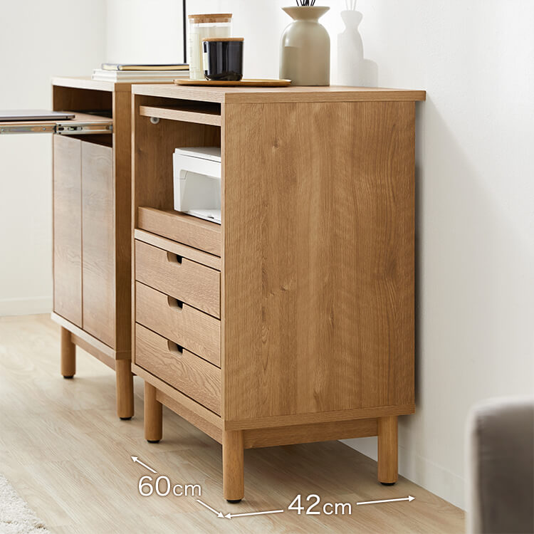 Sideboard Cabinet Wooden Storage Shelf Chest Living Room Storage Display Rack Made in Japan