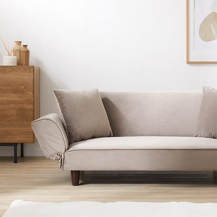 ベルベット調 2人掛けコンパクトソファ