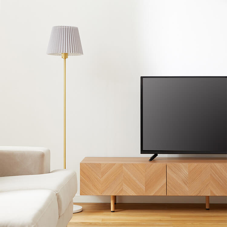 Wooden TV stand, herringbone pattern, made in Japan